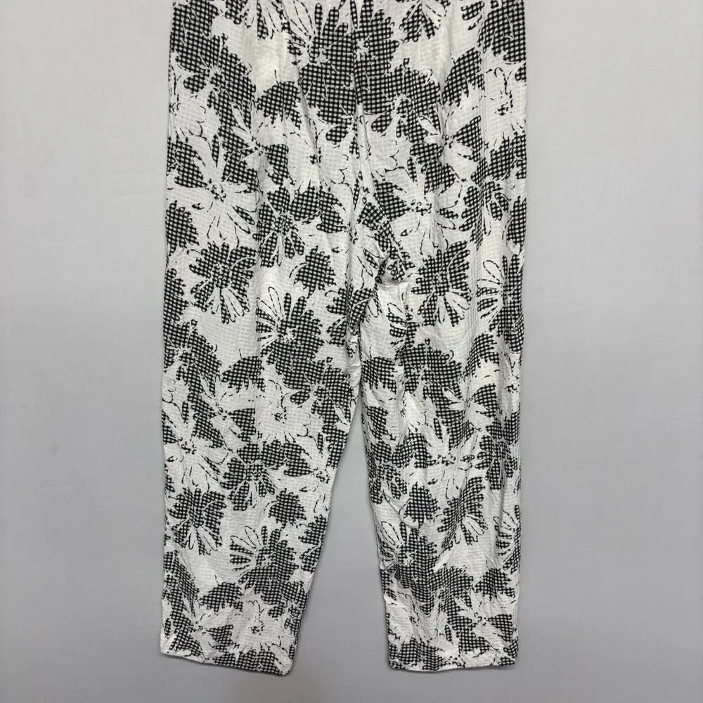 Free People Pull On Wide Leg Pants Size US 8 UK 12 Floral Polyester D126 -8